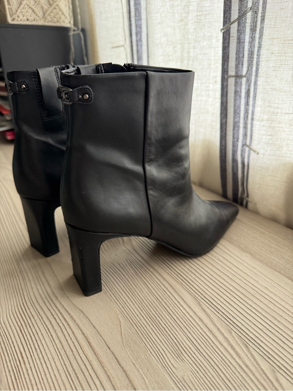 Sam Edelman Black Leather Ankle Boots | Size 8.5 | Like New